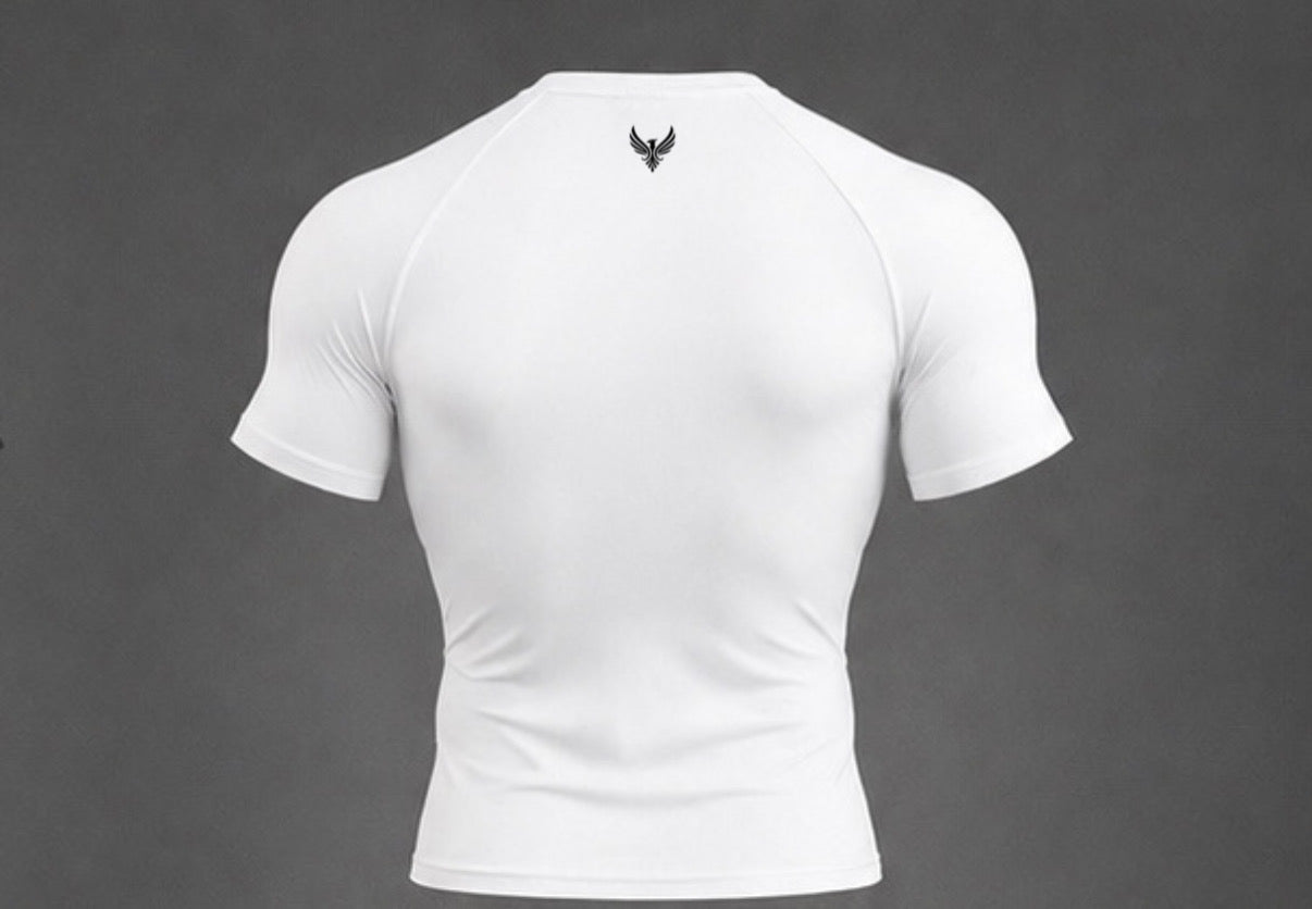 White Aerial Short Sleeve Top