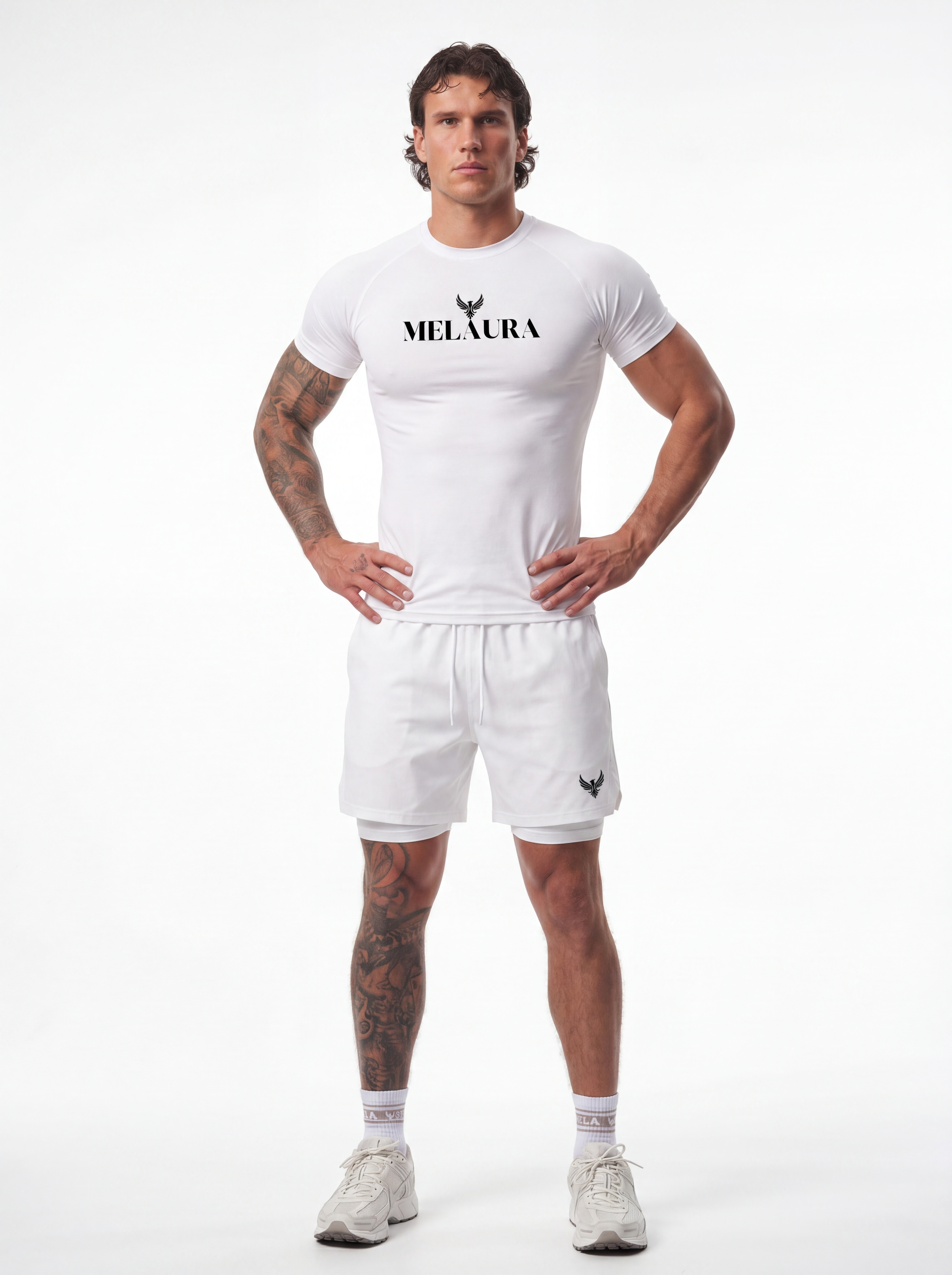 White Aerial Short Sleeve Set