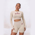 Women’s Long Sleeve Claret Cream Top