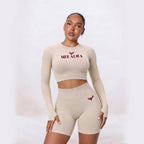 Women’s Long Sleeve Claret Cream Top