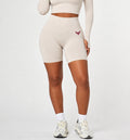 Women’s Seamless Claret Cream Shorts