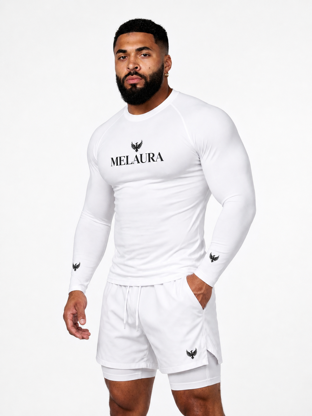 White Aerial Long Sleeve Top