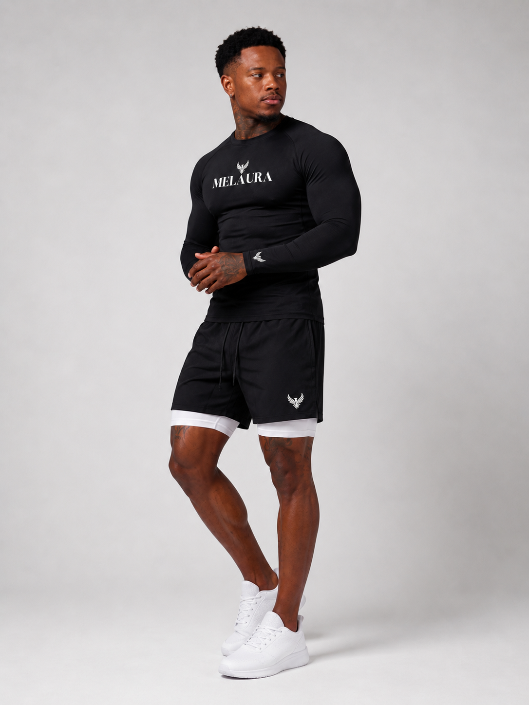 Black Aerial Long Sleeve Set