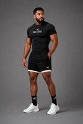 Black Aerial Short Sleeve Set