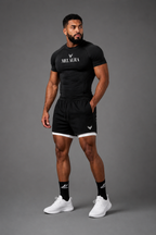 Black Aerial Short Sleeve Set
