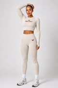 Women’s Long Sleeve Claret Cream Set