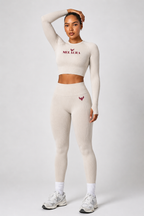 Women’s Long Sleeve Claret Cream Set